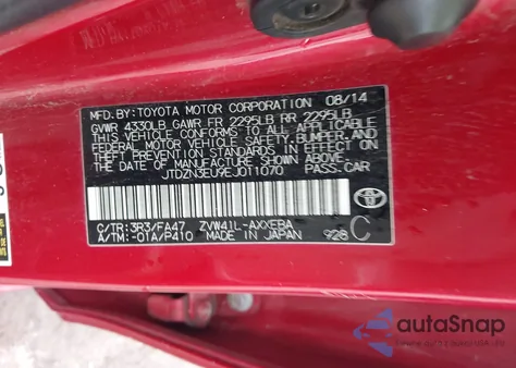 2014 Toyota Prius V Three z USA, uszkodzony, nr VIN JTDZN3EU9EJ011070